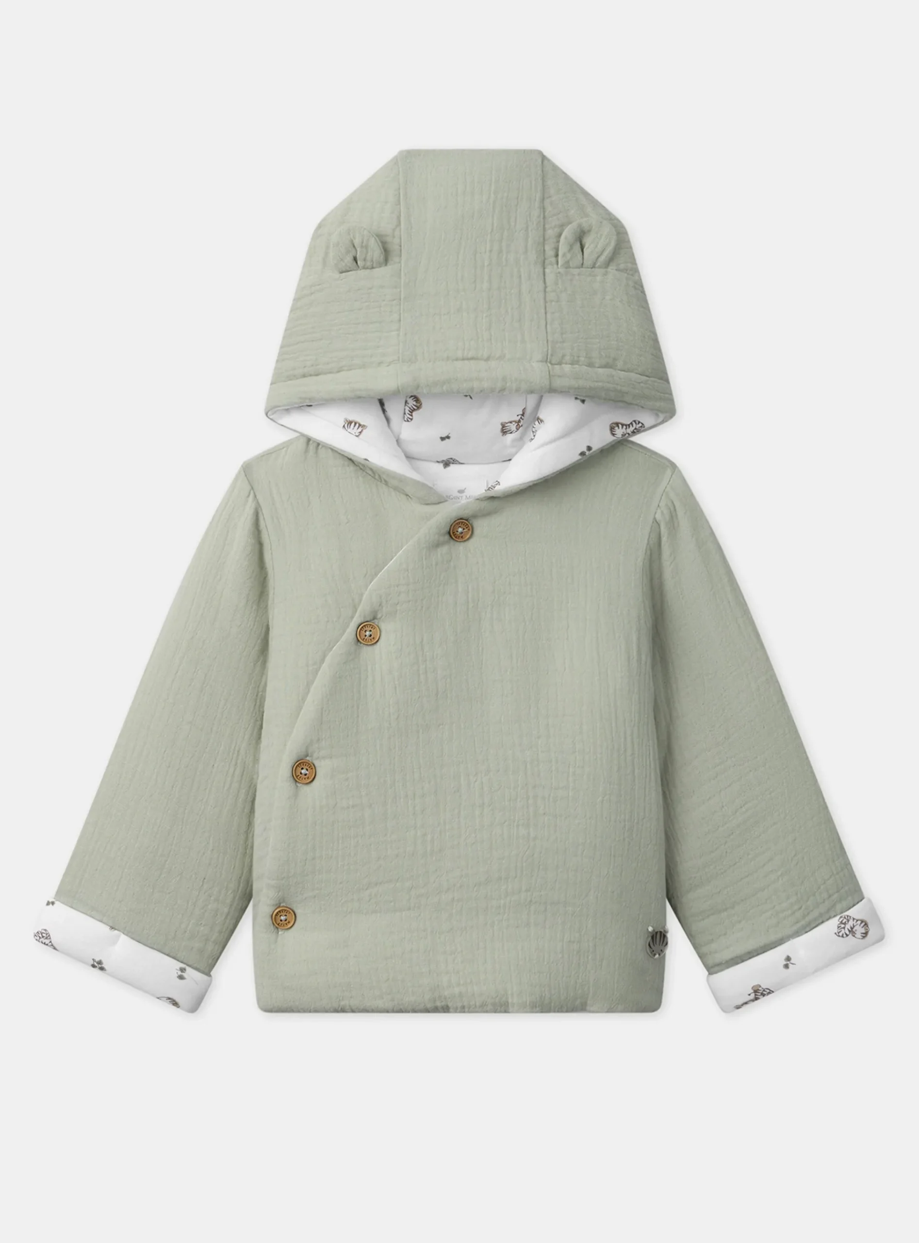 Sergent Major Veste & Cardigan-Veste à capuche en gaze de coton et jersey