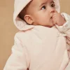 Sergent Major Veste & Cardigan-Veste &agrave; capuche rose p&acirc;le en velours