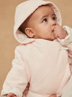 Sergent Major Veste & Cardigan-Veste à capuche rose pâle en velours