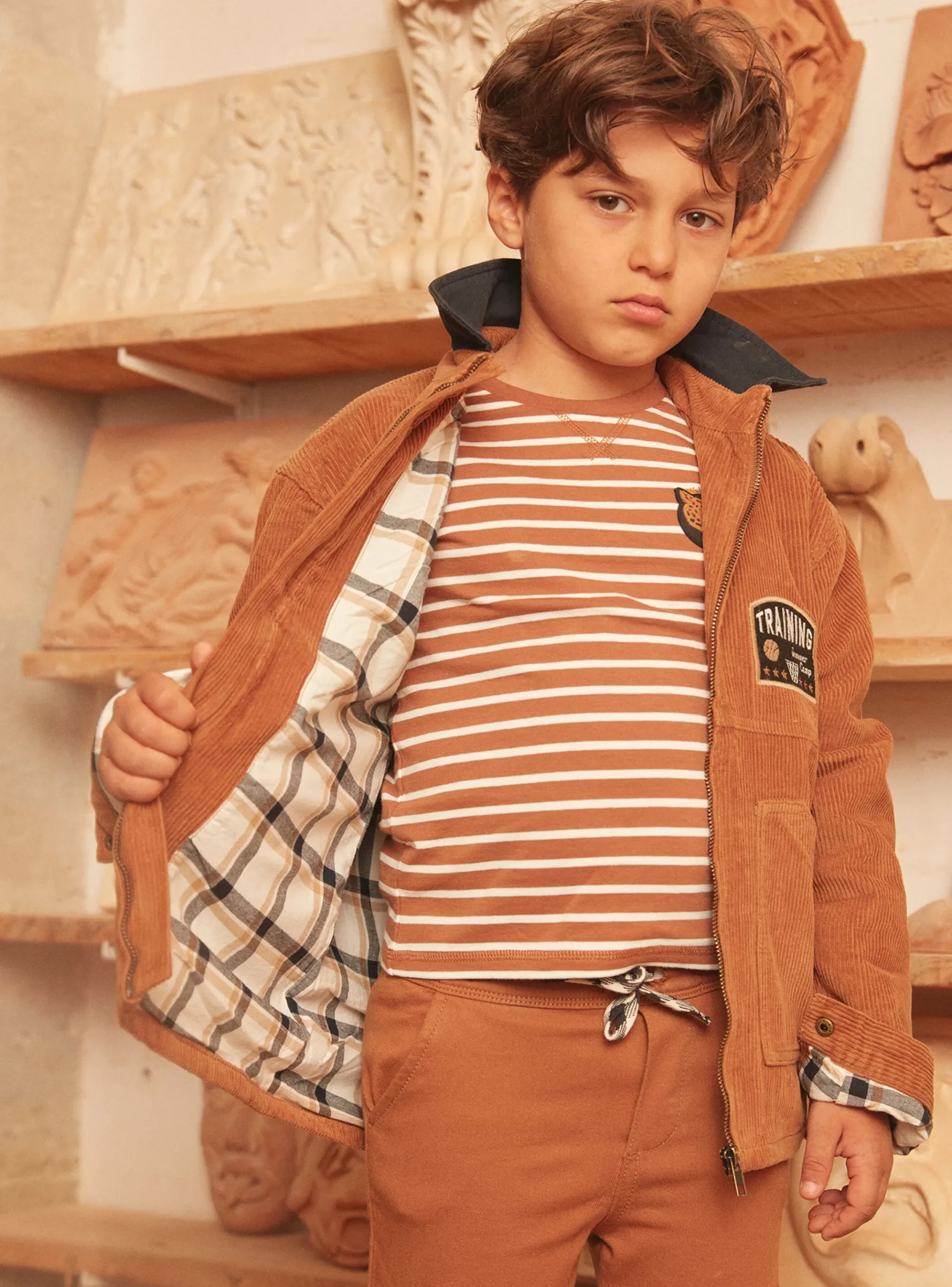 Sergent Major Manteau, Parka & Veste-Veste Côtelé