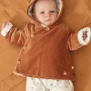 Sergent Major Veste & Cardigan-Veste de naissance caramel en velours c&ocirc;tel&eacute;