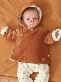 Sergent Major Veste & Cardigan-Veste de naissance caramel en velours côtelé