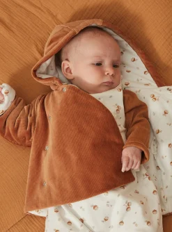 Sergent Major Veste & Cardigan-Veste de naissance caramel en velours c&ocirc;tel&eacute;
