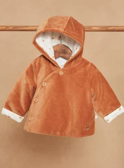 Sergent Major Veste & Cardigan-Veste de naissance caramel en velours c&ocirc;tel&eacute;