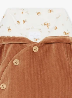 Sergent Major Veste & Cardigan-Veste de naissance caramel en velours c&ocirc;tel&eacute;