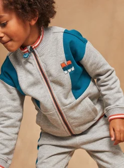Sergent Major Tenues De Sport-Veste de surv&ecirc;tement molletonn&eacute;e bleue et gris