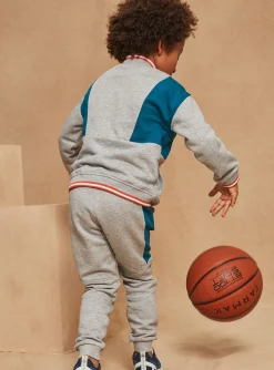 Sergent Major Tenues De Sport-Veste de surv&ecirc;tement molletonn&eacute;e bleue et gris