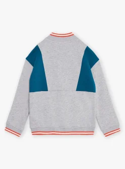 Sergent Major Tenues De Sport-Veste de surv&ecirc;tement molletonn&eacute;e bleue et gris