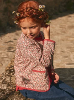 Sergent Major Pull, Gilet & Cardigan-Veste en tubique matelassé rouge réversible