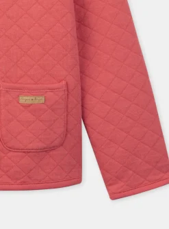 Sergent Major Pull, Gilet & Cardigan-Veste en tubique matelass&eacute; rouge r&eacute;versible
