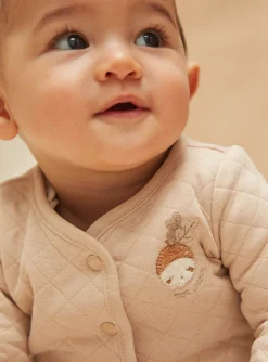 Sergent Major Veste & Cardigan-Veste r&eacute;versible beige et &eacute;cru en tubique et jersey