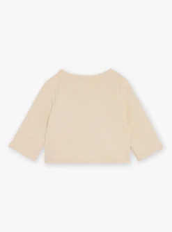 Sergent Major Veste & Cardigan-Veste r&eacute;versible beige et &eacute;cru en tubique et jersey